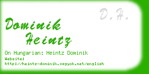 dominik heintz business card